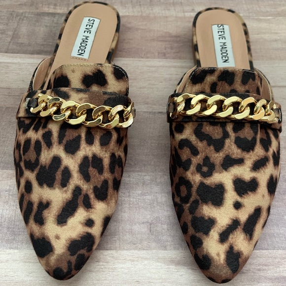 Steve Madden Leopard Mules 8 - Picture 2 of 9